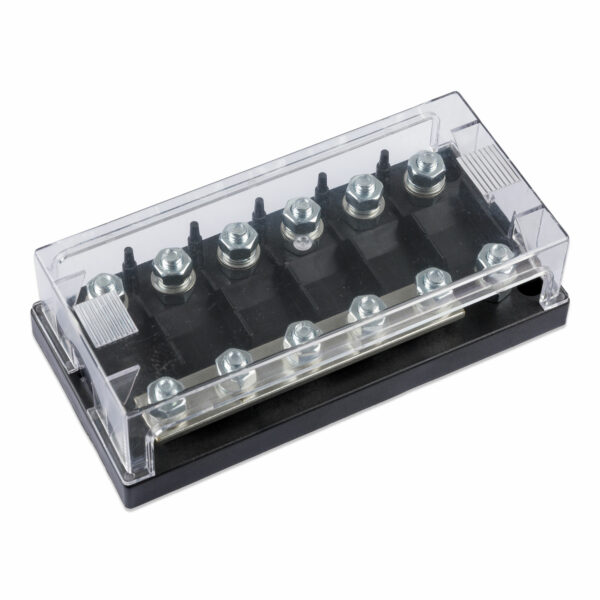 Six-way fuse holder for Mega-fuse with busbar (250A)