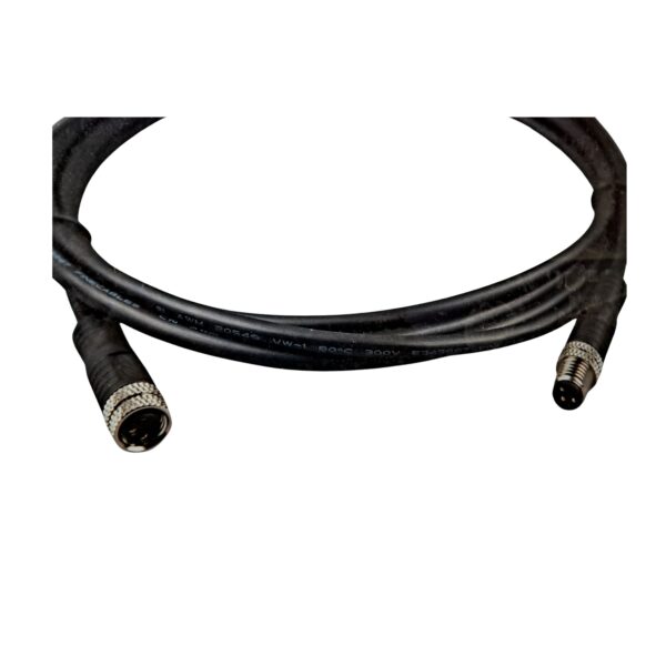 M8 circular connector (for Li-ion batteries) Male to Female 3 pole 3 m (bag of 2) - Image 2